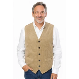 S4 Prague Rib Gilet | Beige