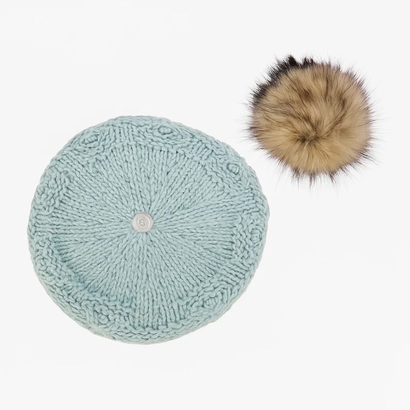 Seeberger Alpino Muts Pompon | Mint | www.piekoopmans.nl