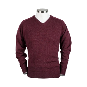 Baileys Pullover Lamswol | Bordeaux Gemeleerd