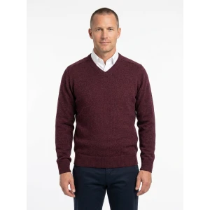 Baileys Pullover Lamswol | Bordeaux Gemeleerd