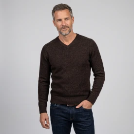 Baileys Pullover Lamswol | Donkerbruin