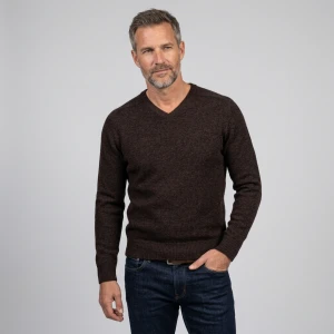 Baileys Pullover Lamswol | Donkerbruin
