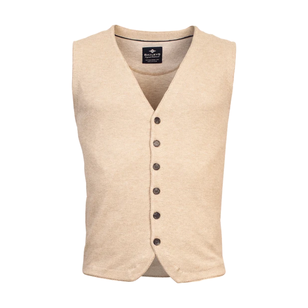 Baileys Tricot Gilet | Beige | www.pietkoopmans.nl