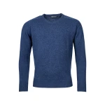 Baileys Lamswol Trui V Hals | Denim Blauw | www.pietkoopmans.nl