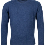 Baileys Lamswol Trui V Hals | Denim Blauw | www.pietkoopmans.nl