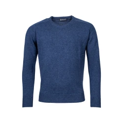 Baileys Lamswol Trui V Hals | Denim Blauw