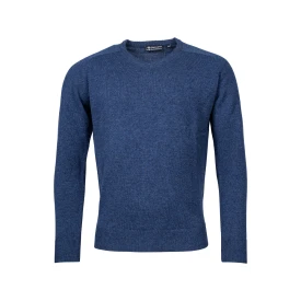 Baileys Lamswol Trui V Hals | Denim Blauw
