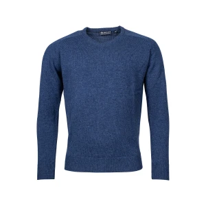 Baileys Lamswol Trui V Hals | Denim Blauw