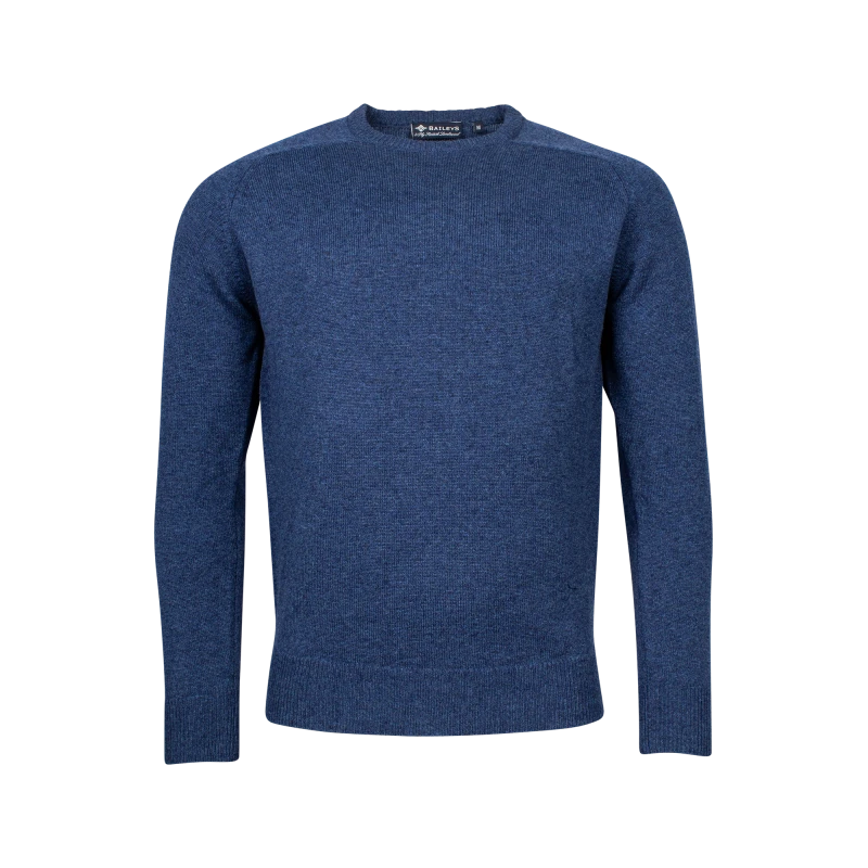 Baileys Lamswol Trui Ronde Hals | Blauw | www.pietkoopmans.nl