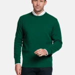 Baileys Lamswol Trui Ronde Hals | Smaragd Groen | www.pietkoopmans.nl