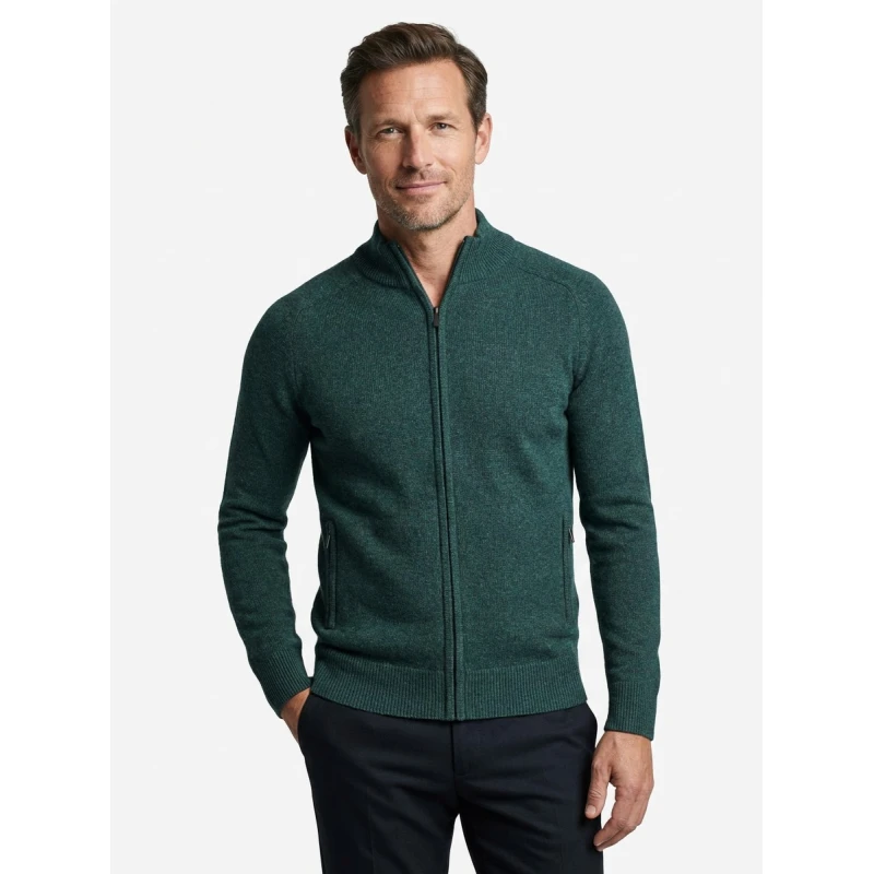 Baileys Lamswol Vest | Groen Gemeleerd | www.pietkoopmans.nl