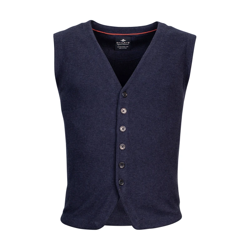 Baileys Tricot Gilet | Blauw | www.pietkoopmans.nl