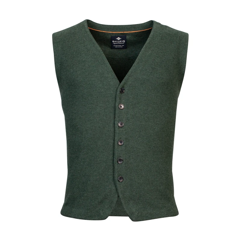 Baileys Tricot Gilet | Groen | www.pietkoopmans.nl