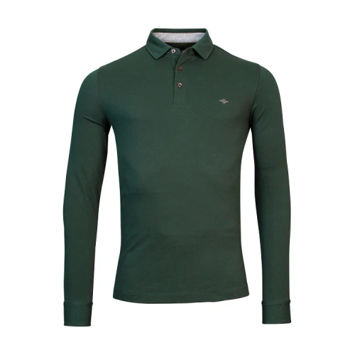 Baileys Polo Lange Mouw | Groen | www.pietkoopmans.nl