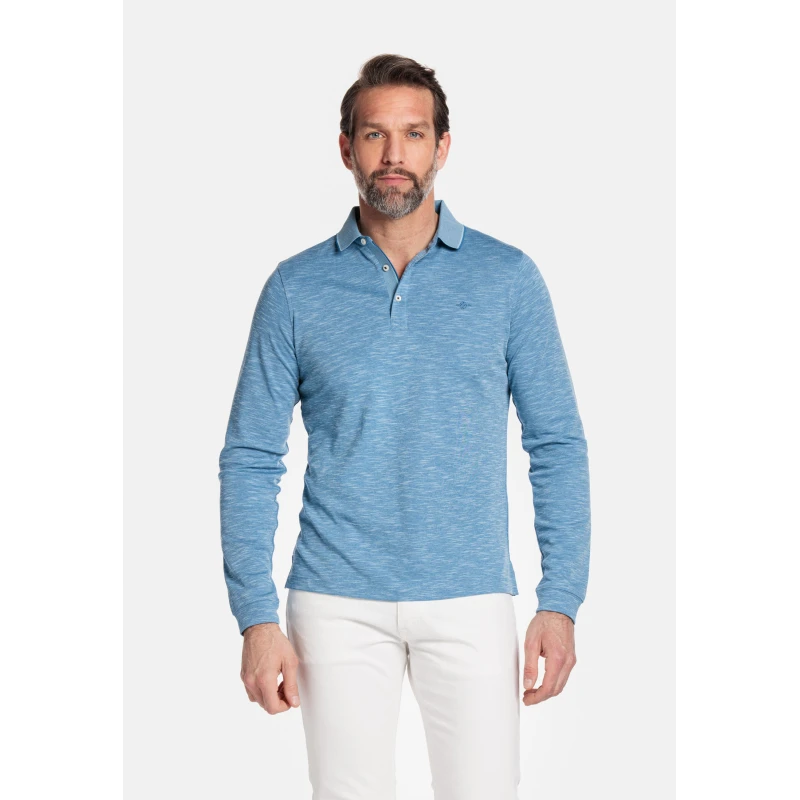 Baileys Polo Lange Mouw | Blue | www.pietkoopmans.nl