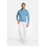 Baileys Polo Lange Mouw | Blue | www.pietkoopmans.nl