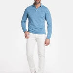 Baileys Polo Lange Mouw | Blue | www.pietkoopmans.nl