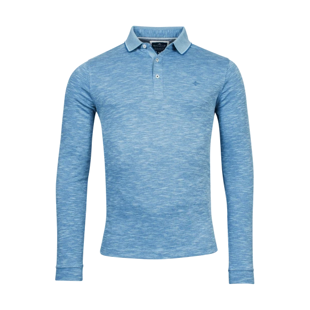 Baileys Polo Lange Mouw | Blue | www.pietkoopmans.nl