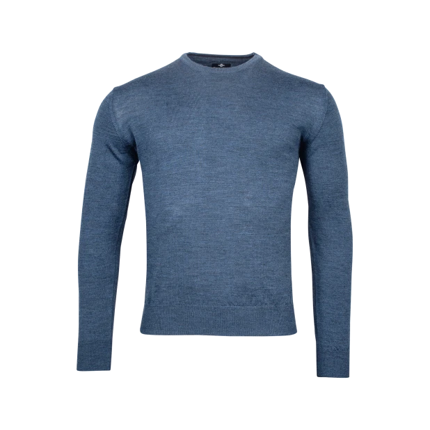 Baileys Trui Merino Wol | Jeans Blauw | www.pietkoopmans.nl