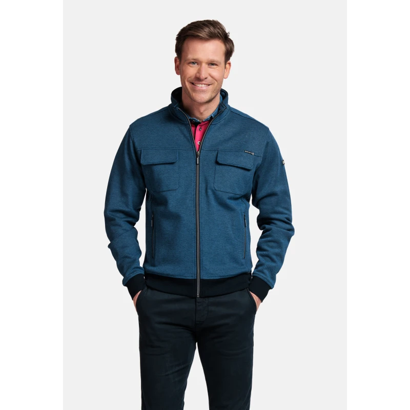 Baileys Zomer Vest met 2 Borstzakken | Indigo| www.pietkoopmans.nl