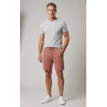 Baileys Korte Sweat Broek  | Lichtrood | www.pietkoopmans.nl