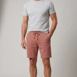 Baileys Korte Sweat Broek  | Lichtrood | www.pietkoopmans.nl