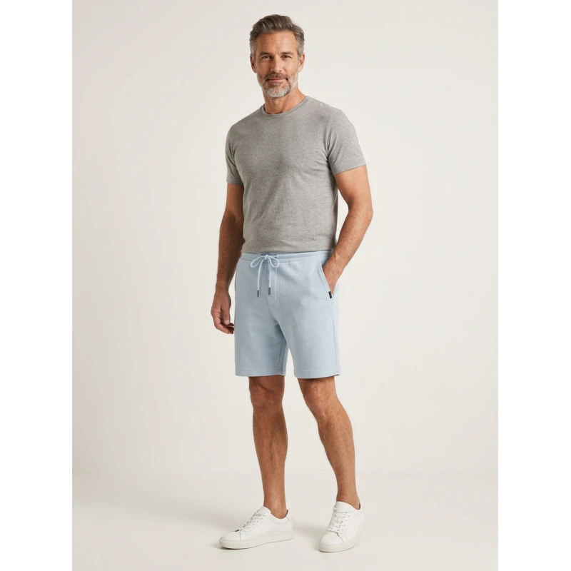 Baileys Korte Sweat Broek  | Lichtblauw | www.pietkoopmans.nl