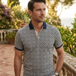 Baileys Polo Korte Mouw | Indigo Print | www.pietkoopmans.nl