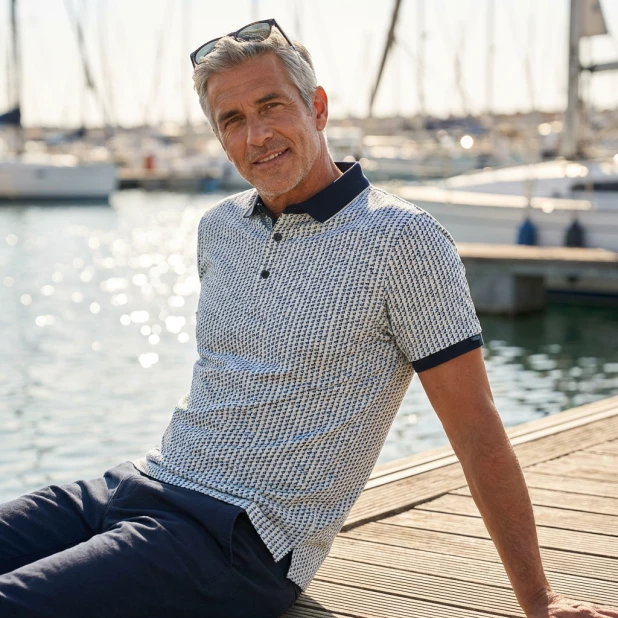 Baileys Polo Korte Mouw | Soft Grey | www.pietkoopmans.nl