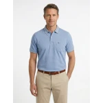 Baileys Polo Korte Mouw | Middenblauw Melange | www.pietkoopmans.nl