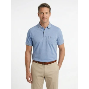 Baileys Polo Korte Mouw | Middenblauw Melange