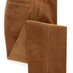 Katoenen Brede Rib Broek | Terra | www.pietkoopmans.nl