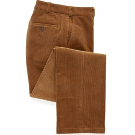Katoenen Brede Rib Broek | Terra