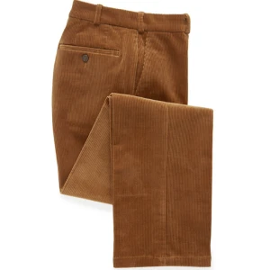 Katoenen Brede Rib Broek | Terra
