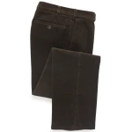 Katoenen Brede Rib Broek | Olijf Groen