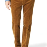 Katoenen Brede Rib Broek | Terra | www.pietkoopmans.nl