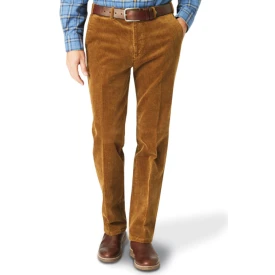 Katoenen Brede Rib Broek | Terra