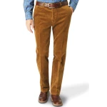 Katoenen Brede Rib Broek | Terra | www.pietkoopmans.nl