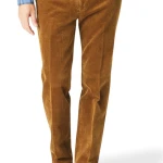 Katoenen Brede Rib Broek | Terra | www.pietkoopmans.nl
