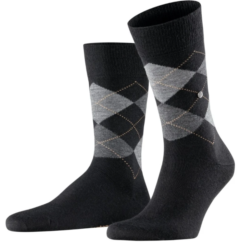 Burlington Sokken Edinburgh | Black | www.pietkoopmans.nl