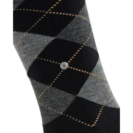 Burlington Kniekousen | Edinburgh Zwart Grijs