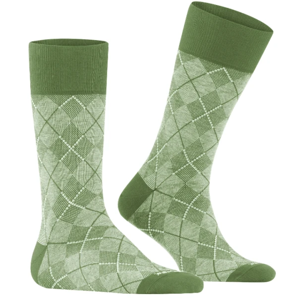Burlington Carrington Sokken | Groen | www.pietkoopmans.nl