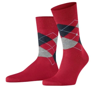 Burlington Manchester Sokken | Rood Blauw
