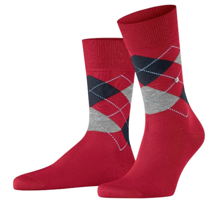 Burlington Manchester Sokken | Rood Blauw | www.pietkoopmans.nl