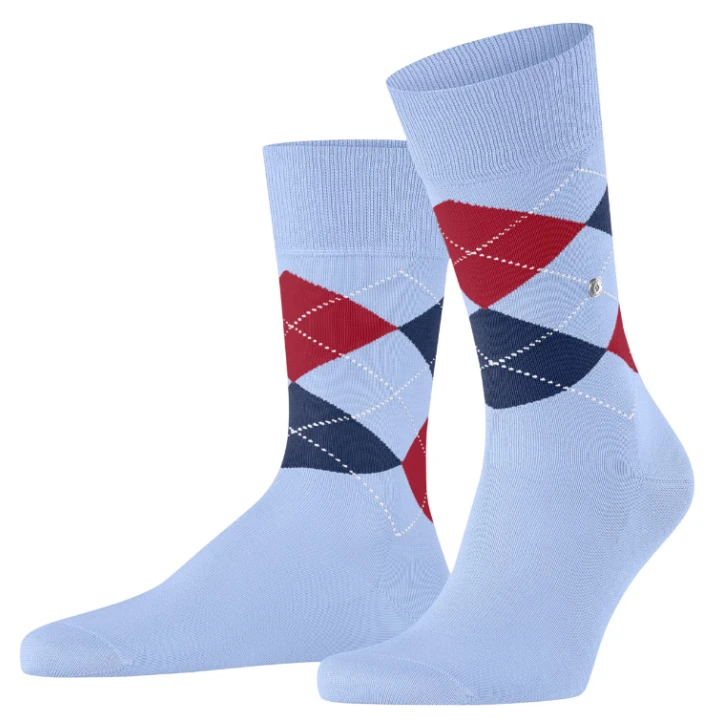 Burlington Manchester Sokken | Rood Blauw Geruit | www.pietkoopmans.nl
