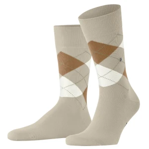 Burlington Sokken King | Créme Camel Geruit