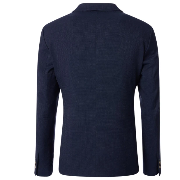 Venti Stretch Colbert | Marine Fijn Printje | www.pietkoopmans.nl