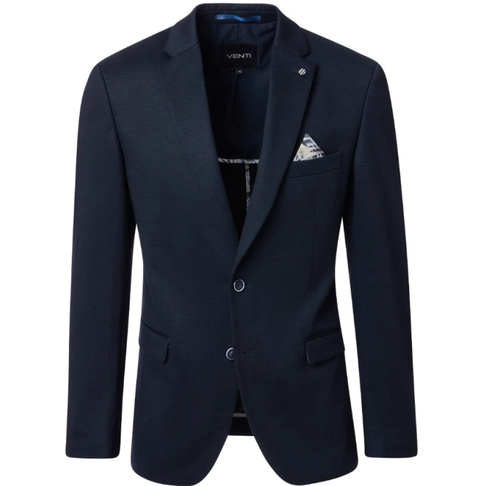Venti Stretch Colbert | Marine Blauw | www.pietkoopmans.nl