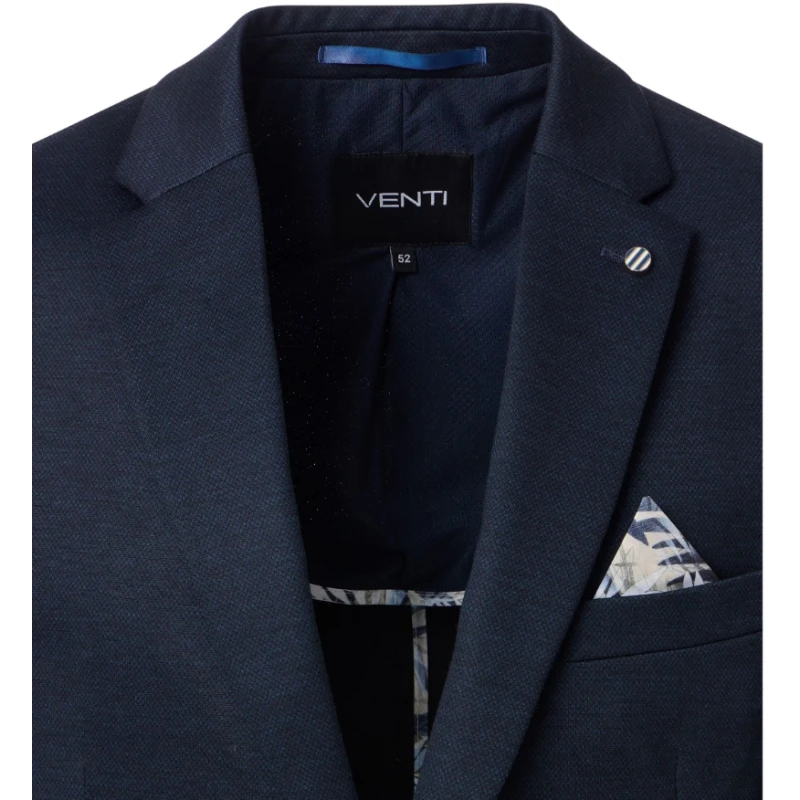Venti Stretch Colbert | Marine Blauw | www.pietkoopmans.nl