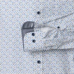 Casamoda Overhemd | Creme Met Blauwgrijs Print| www.pietkoopmans.nl